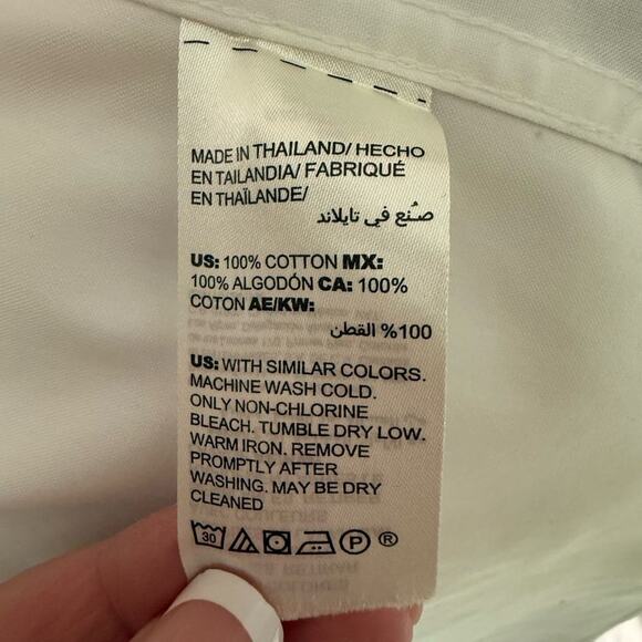 Talbots Sz 2X Black and White Cotton Plaid blouse - Picture 4 of 5